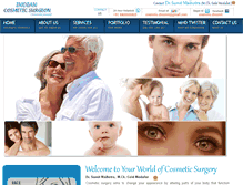 Tablet Screenshot of indiancosmeticsurgeon.com